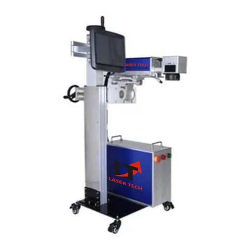 UV Fly Laser Marking Machine - Customized Size, Ivory White | New Fiber Laser Technology with Warranty for Industrial Usage