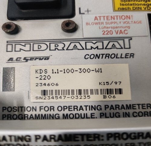 Indramat Kds1.1-100-300-w1-220 Ac Servo Drive