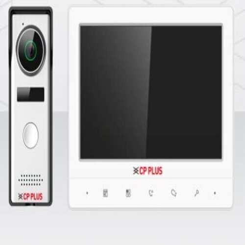 Cp Plus Video Door Phone - 7" Tft Screen, White | Waterproof, Cmos Sensor, 200 Snapshot Memory, Supports 2 Door Stations & 3 Indoor Monitors