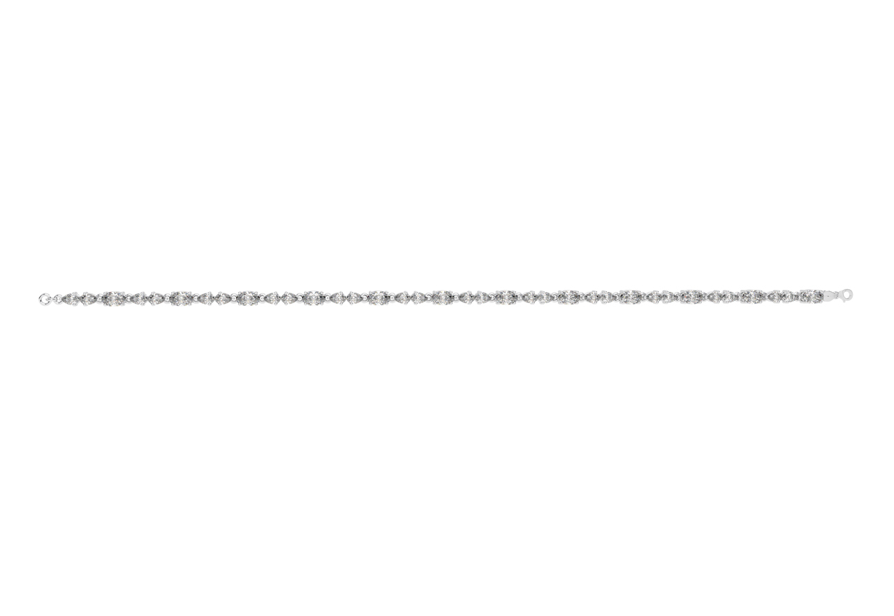 Sleeping Oval And Pear Shape Lab-grown Diamond Bracelet - Diamond Carat Weight: 4.84 Carat