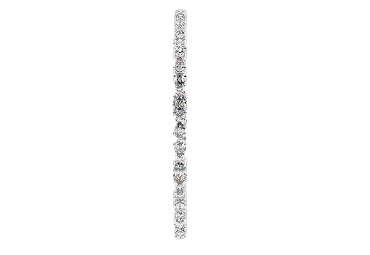 Sleeping Oval And Pear Shape Lab-grown Diamond Bracelet - Diamond Carat Weight: 4.84 Carat