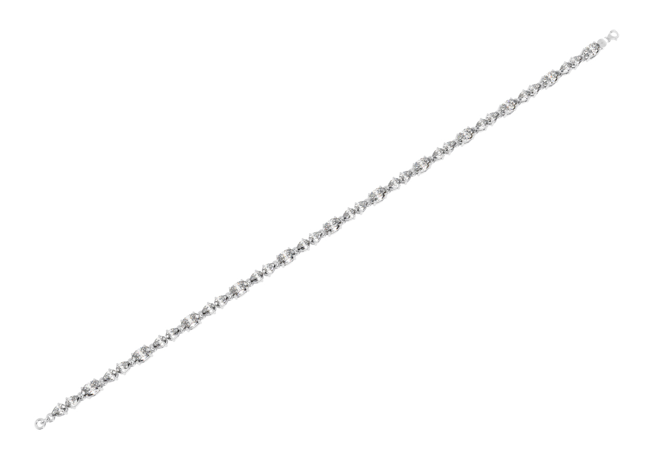 Sleeping Oval And Pear Shape Lab-grown Diamond Bracelet - Diamond Carat Weight: 4.84 Carat