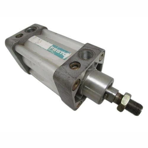 Festo Pneumatic Cylinder - Customized Size 10 to 2000 mm, Silver Semi-Automatic Industrial Functionality