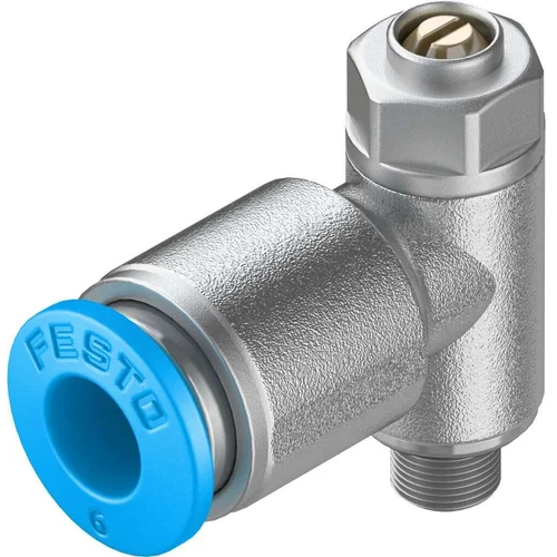 Festo One Way Flow Control Valve - Color: Silver