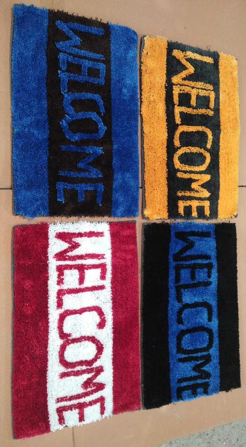 Micro Polyester Welcome Door Mat - 16x24 Inches, Multi Coloured, Soft & Shining, Quick Drying, Washable, Anti Slip, Customizable Design