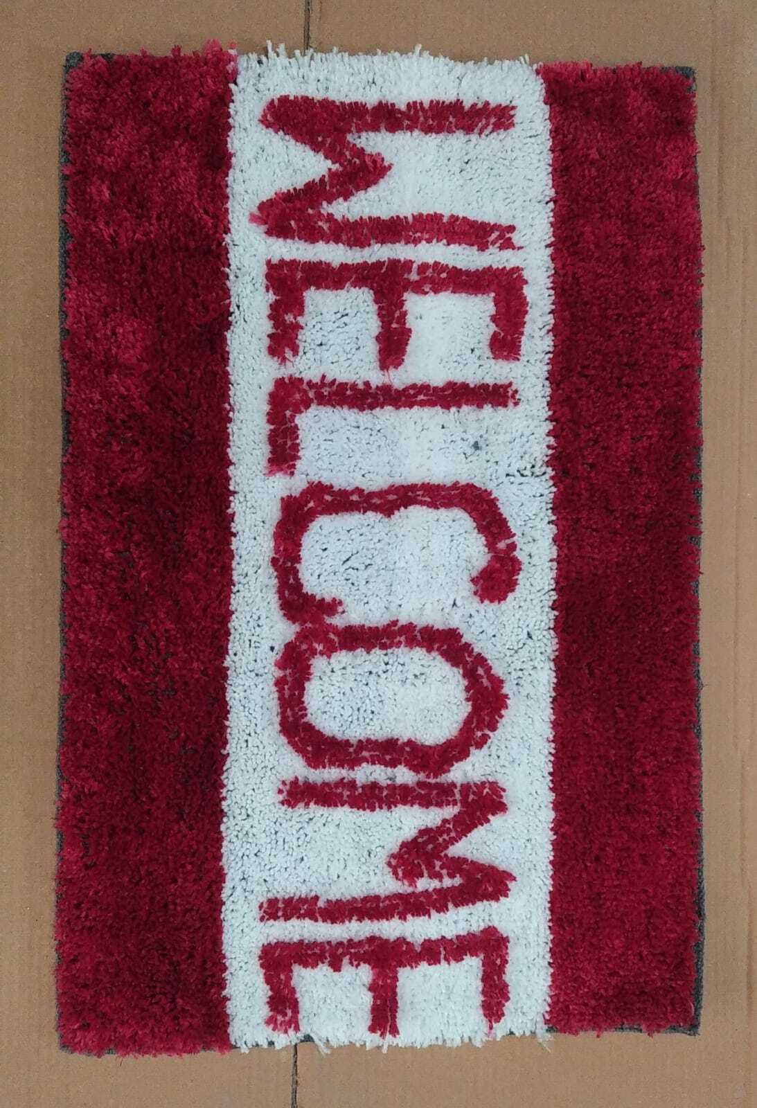 Micro Polyester Welcome Door Mat - 16x24 Inches, Multi Coloured, Soft & Shining, Quick Drying, Washable, Anti Slip, Customizable Design
