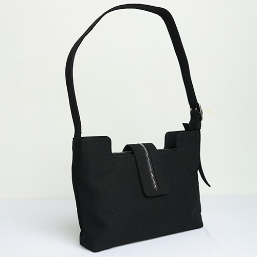 Recycled Cotton Black Muse Shoulder Bag - Color: Different Available