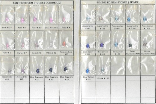 क्यूबिक ज़िरकोनिया कट स्टोन कलर सैंपल्स