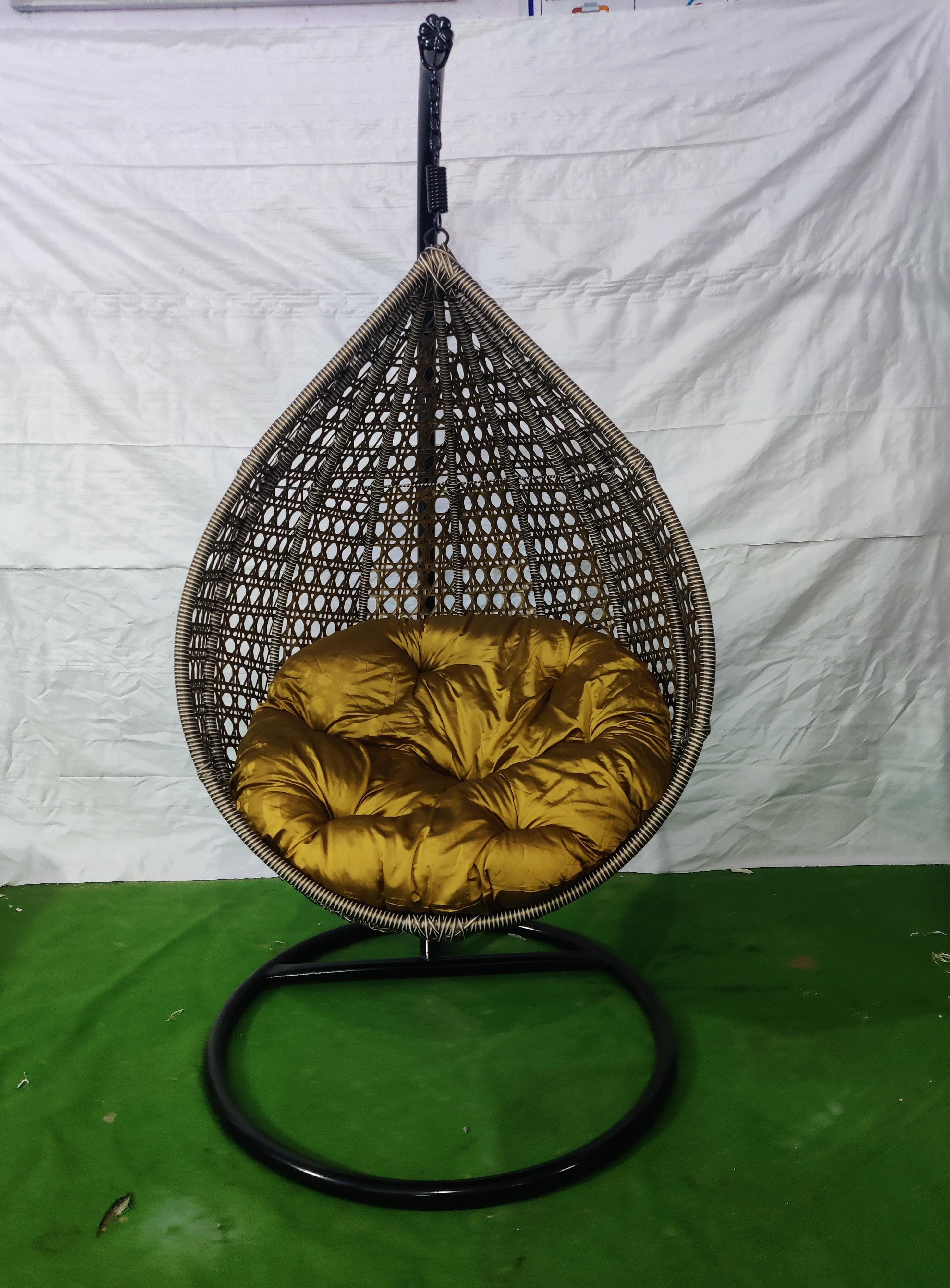 Garden Cane Swing Chair - Assembly: No Assembly Required