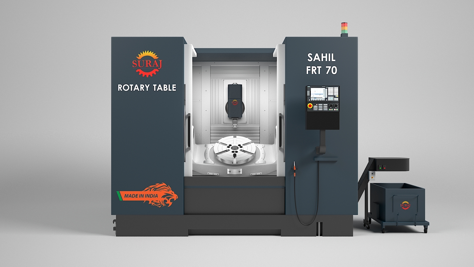 5-axis Cnc Vmc With Rotary Table Frt Series