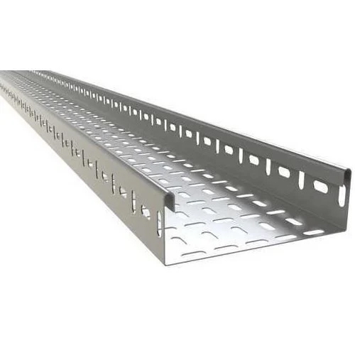 Galvanized Cable Tray - GI Material, 2-5mm Thickness, 40-450mm Width, 2-3 meters Length | GI Galvanized Finish, Silver Color, Warranty Included