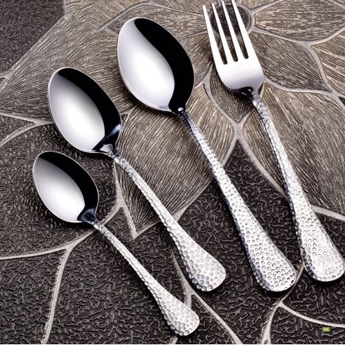 Polka Mirror Finish Cutlery Set - Color: Silver