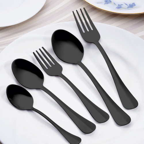 Tulip Black Cutlery Set Design: Modern