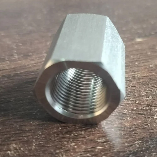 4 Inch Stainless Steel Hex Coupling Nuts - Polished Finish, Customizable Size | High Quality Material, Intended For Manual Industrial Use