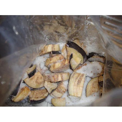 Frozen Brinjal - Chopped, 12 Months Shelf Life | No Additives, Retains Natural Flavor & Texture, Freeze-Dried for Culinary Versatility