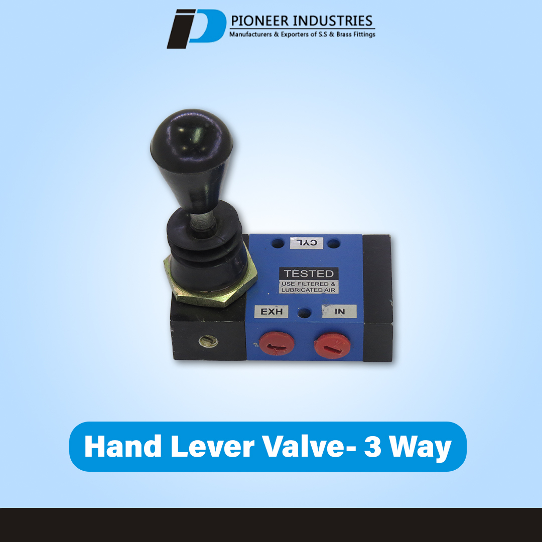 Hand Lever Valve - 3 Way 1/2" To 6" Flanged 1/2" To 4" Triclamp Blue | 3 Pcs Design Investment Casting Manual Operation For Pneumatic Cylinders