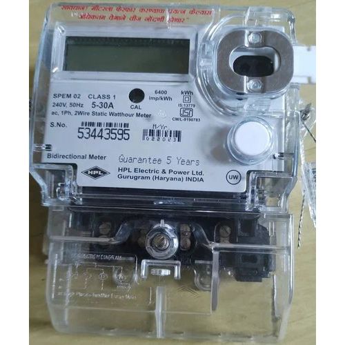 Transparent Single Phase Solar Net Meter Hpl