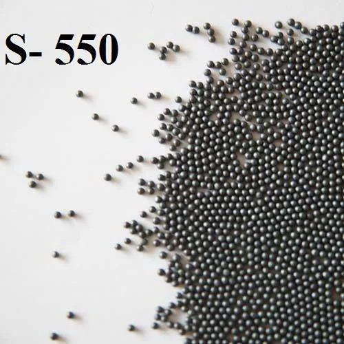 S 550 Steel Shot - Steel Material, Thickness per Millimeter, Black Coated Surface | Suitable for Industrial Usage