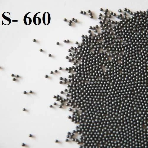 S 660 Steel Shot - Steel Material, 1.7 mm Size, Black Color | Industrial Usage, Suitable for Abrasive Applications