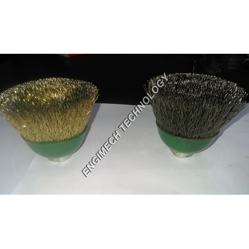 Ms Wire Cup Brush Crimped - Color: Black And Golden