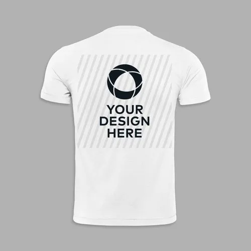 Promotional T-Shirts - Cotton Fabric, Boys Size, Plain White Color, Short Sleeves, O-Neck Design | Customizable for Events and Brand Promotions