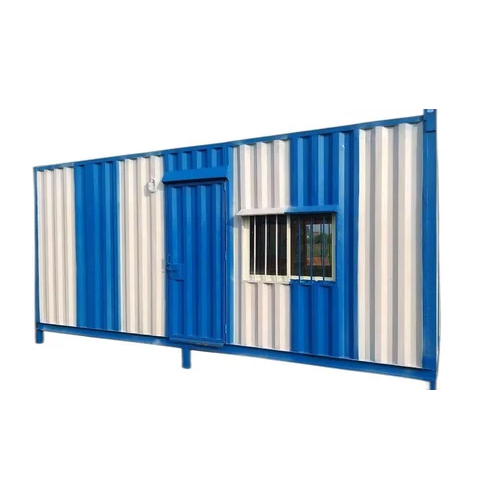 Galvanized Iron Portable Office Cabin - Durable Container and Steel Build | High Wind Resistance, Customizable Colors, PVC Sliding Windows and Door