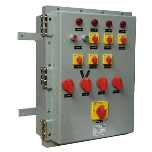 Flameproof PLC Control Panel - Metal Base and Cover, IP66 Protection Level, Polished Finish, High Quality Assurance, Warranty Included