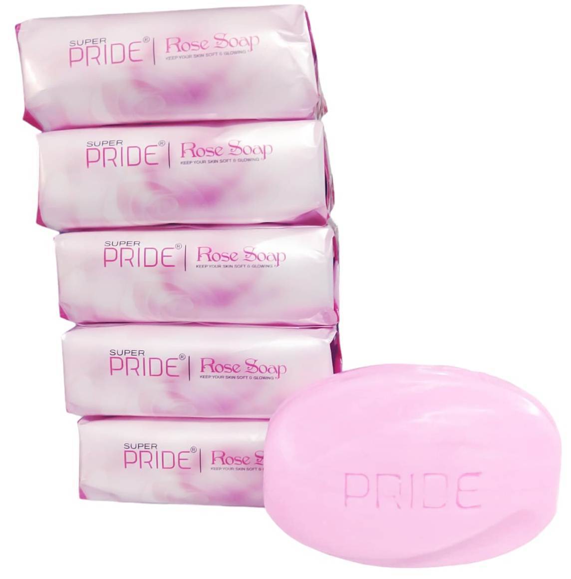 Bath Soap - 100gm Red Bar With Pink Speckles | Herbal Olive Oil, High Foam, Floral Perfume