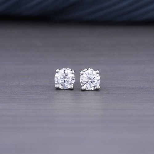 1.42ct Genuine Lab Grown Diamond Stud Earrings In 18k White Gold Def /Vs Ecer00106