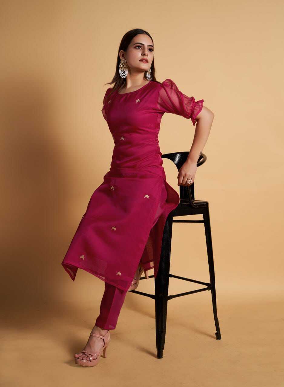Round Neck Kurti Set
