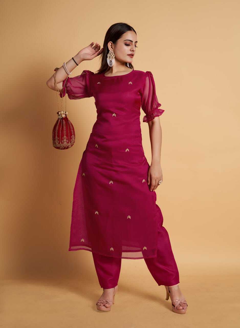 Round Neck Kurti Set