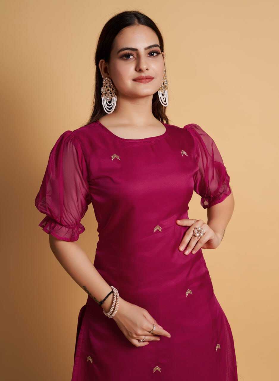 Round Neck Kurti Set