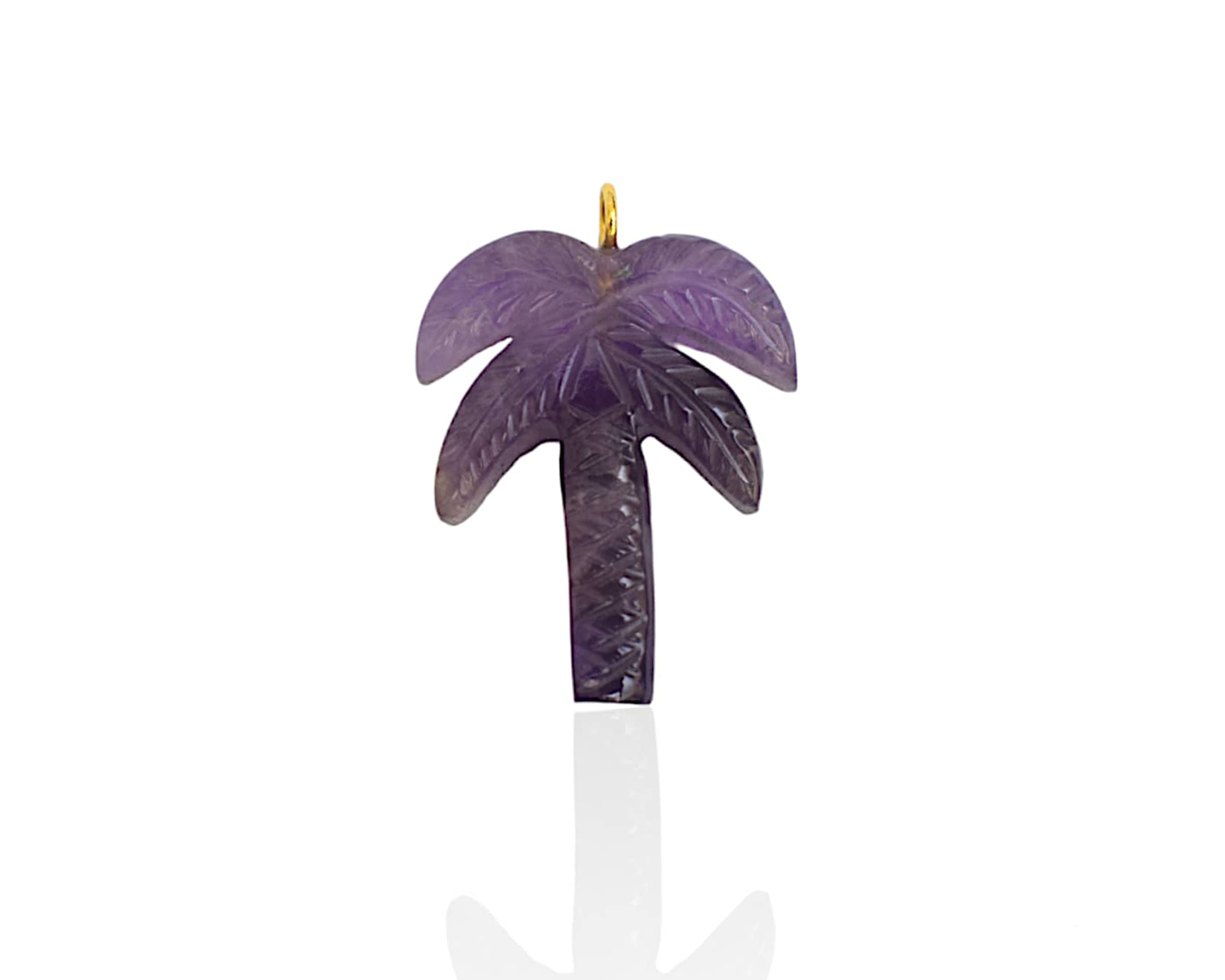 Natural Gemstone Tree Design Pendant