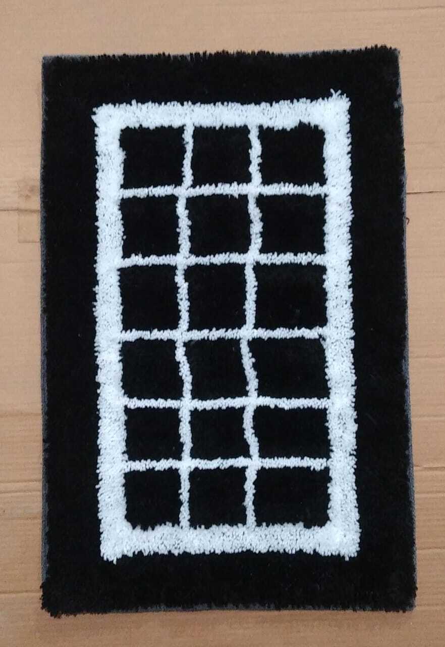 Micro Square Box Door Mats - Polyester, 16x24 Inches, Multi Coloured, Anti Slip | Customizable Design, Soft, Quick Drying, Washable, Water Absorbent