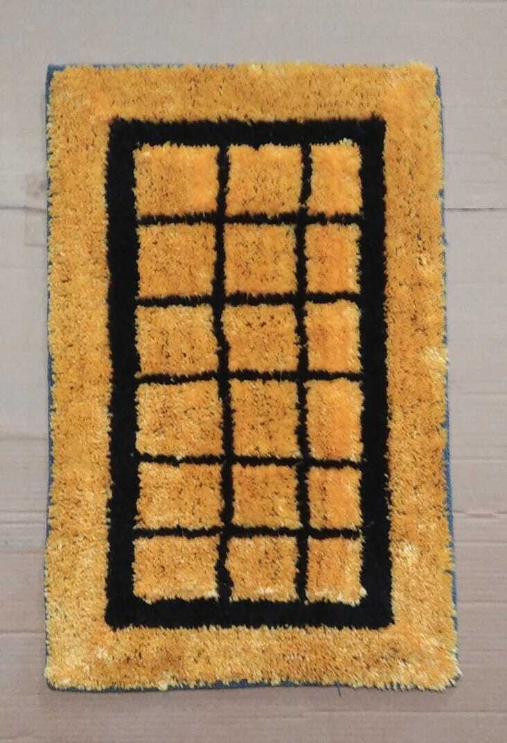 Micro Square Box Door Mats - Polyester, 16x24 Inches, Multi Coloured, Anti Slip | Customizable Design, Soft, Quick Drying, Washable, Water Absorbent