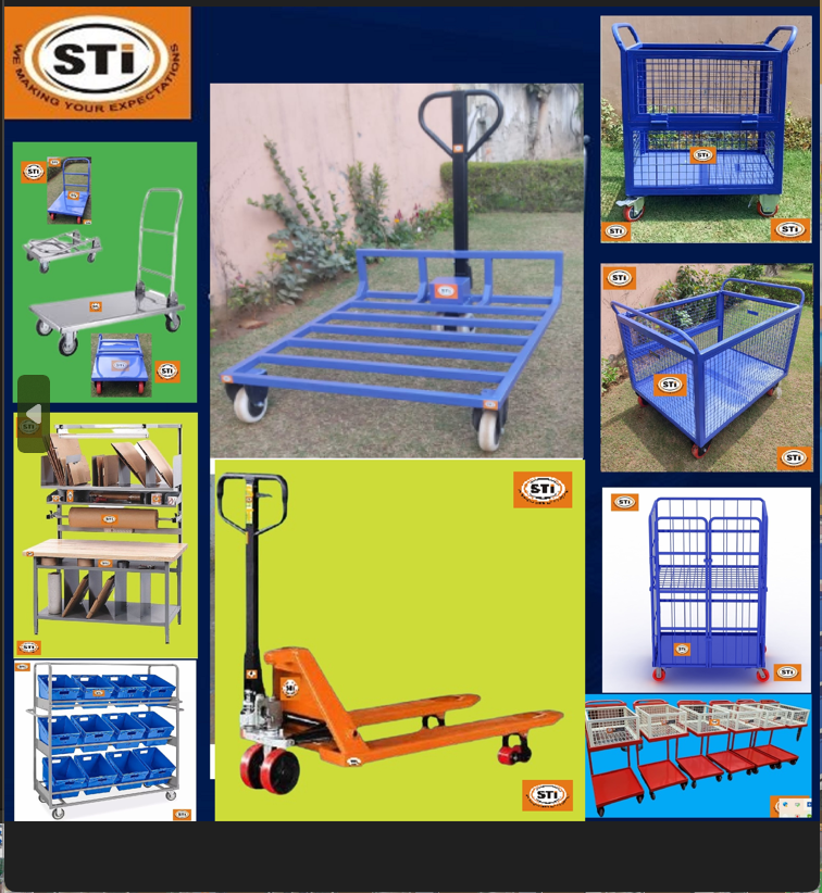 Platform Trolley - Manual Material Handling Design, 30kg Capacity, Multi-color Options, New Condition, Includes Warranty