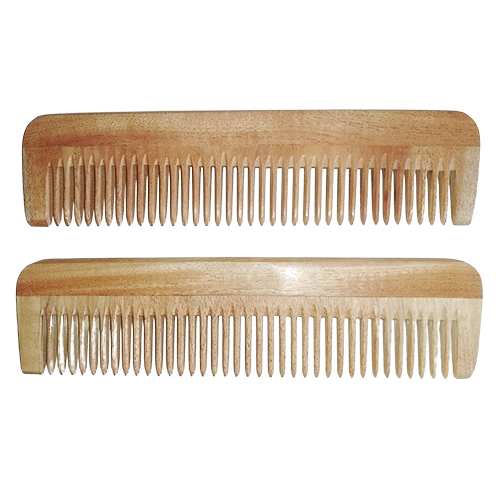 Organic Neem Wooden Comb - Color: Brown