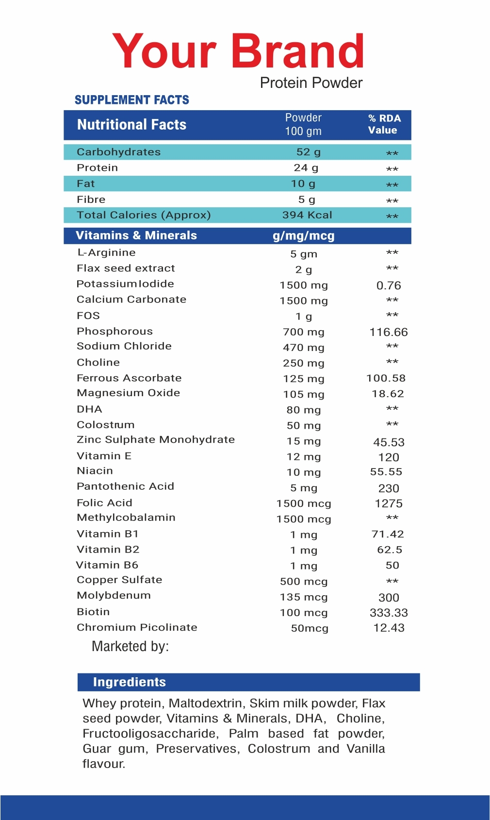 L-arginine Protein Powder
