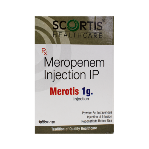 1g Meropenem Injection IP - Liquid Form, Versatile Anti-Malaria Treatment for Skin and Abdominal Infections, Meningitis