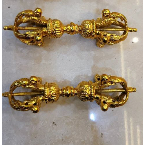 Shubh Sanket Vastu Golden Indra Vajra 4 Inch Set Of 2