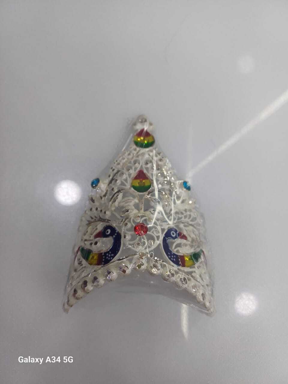 Silver Mukut - Size: Standard