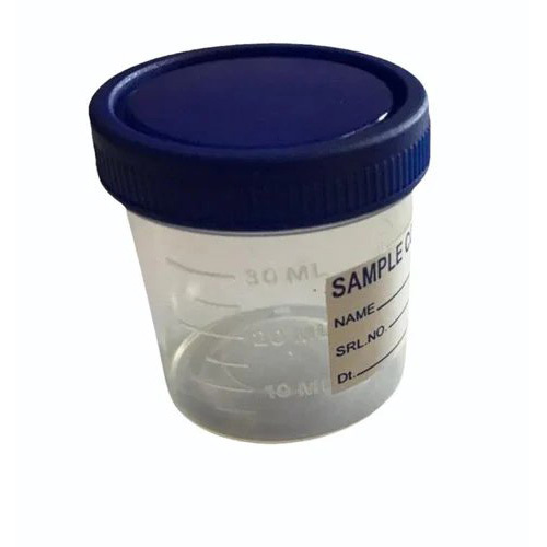 30ml Urine Container - Polypropylene Material, Transparent Color, Non-Reusable Design | New Condition, Suitable for Laboratory Use