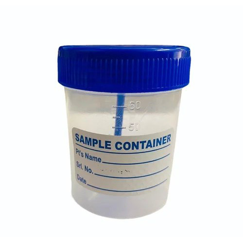 60ml Stool Container - Polypropylene , Transparent Color | Non Reusable , Suitable for Laboratory Use , Packaged in Box