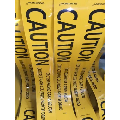 Stalwart Wartape Warning Tape - Polyethylene Material, Width 50mm to 1200mm, Colors Yellow, Red, Orange, Green | Non-Adhesive, Printed Utility Protection