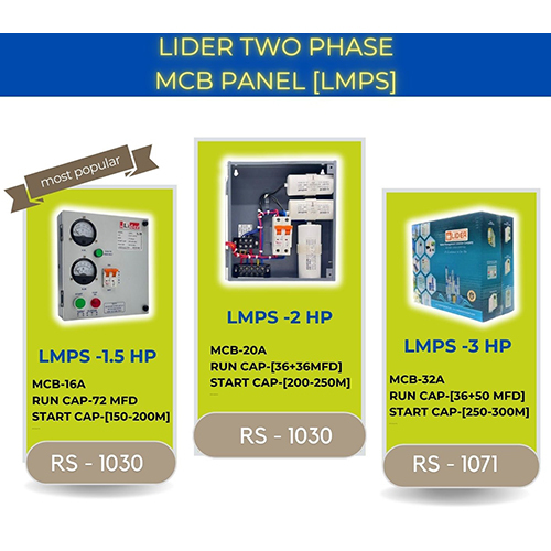 Lmps-1.5 Hp Mcb Panel - 240 Volt, 50 Hertz | White Finish, Durable Design, Warranty Included