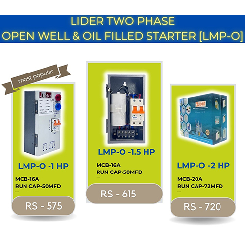 Lmp-o-2 Hp Open Well And Oil Filled Starter Panel - Rated Voltage 220 Volt, Frequency 50 Hertz, White Surface Color, Customizable Dimensions, Warranty Included