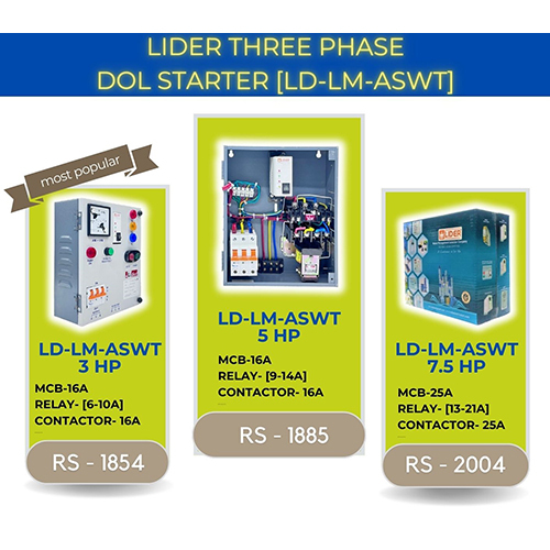 Ld-lm-aswt 5 Hp Dol Starter Dimension (L*w*h): As Per Available Millimeter (Mm)