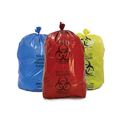 LDPE Biohazard Garbage Bag - Durable PP Material, Customized Size, Various Colors - Flexiloop Handles, Embossed Surface Handling