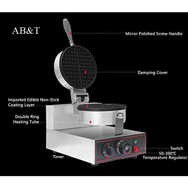 Waffle Maker Round Electric - Automatic Grade: Manual