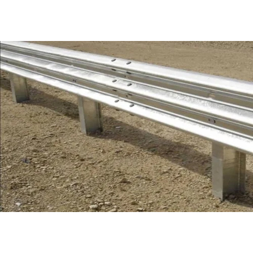 Silver Thrie Metal Beam Crash Barrier